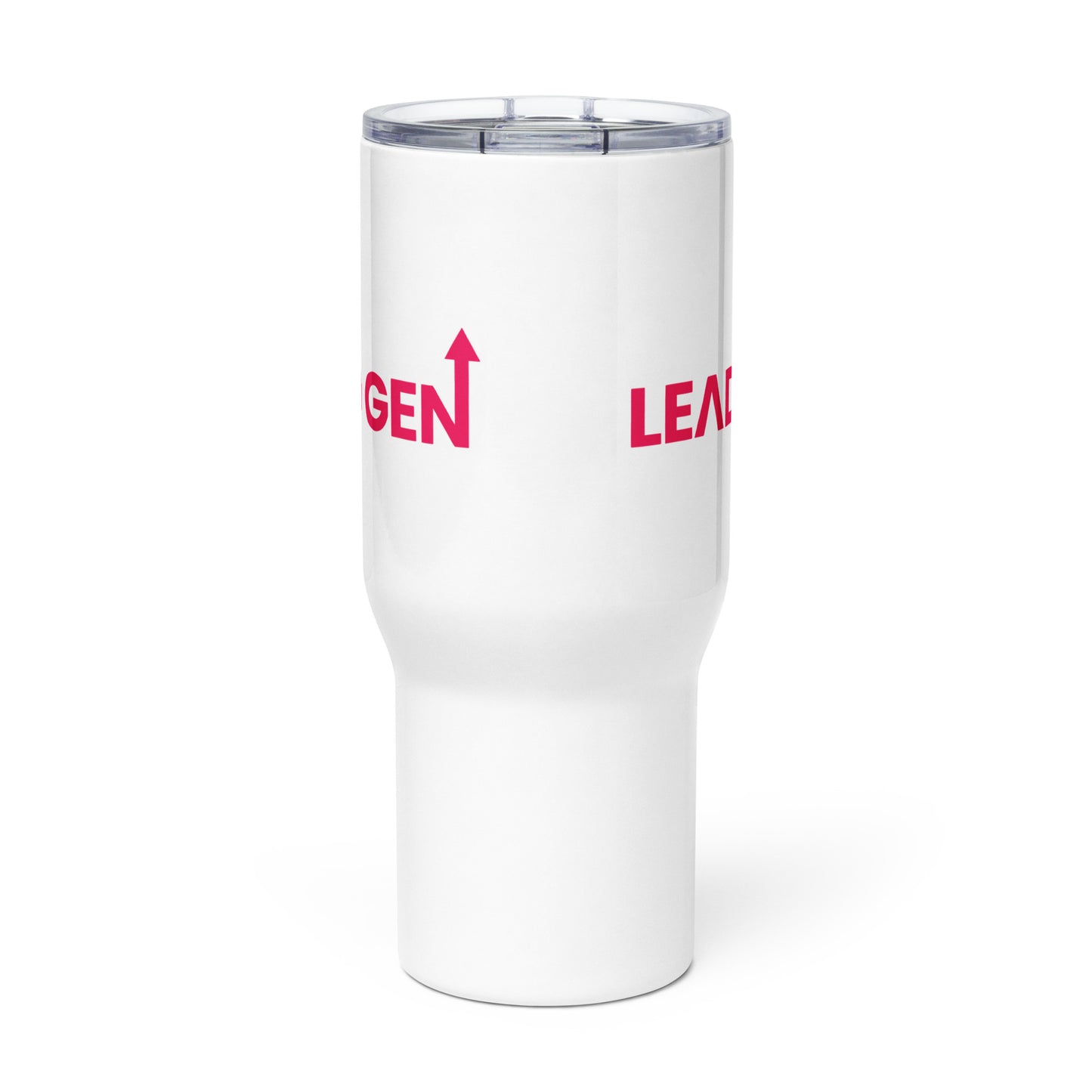 Travel mug with a handle