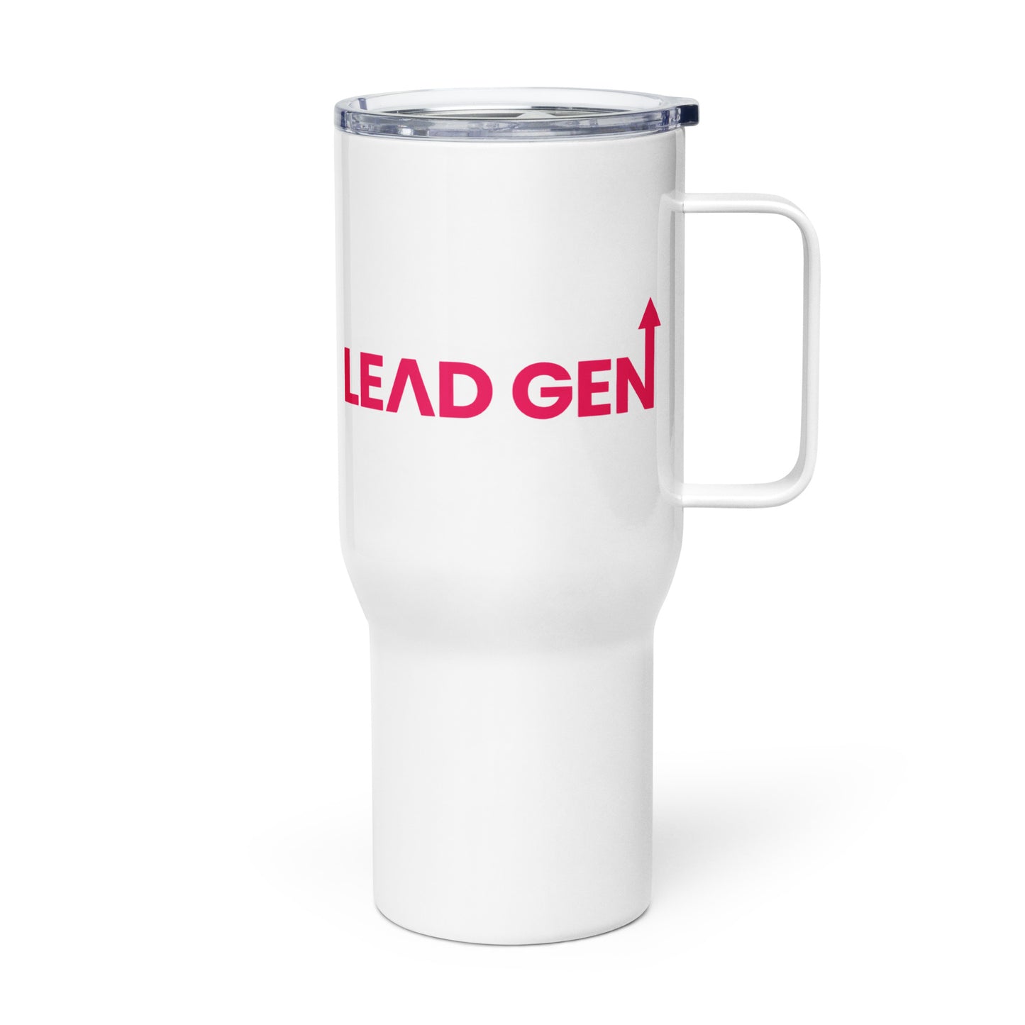 Travel mug with a handle