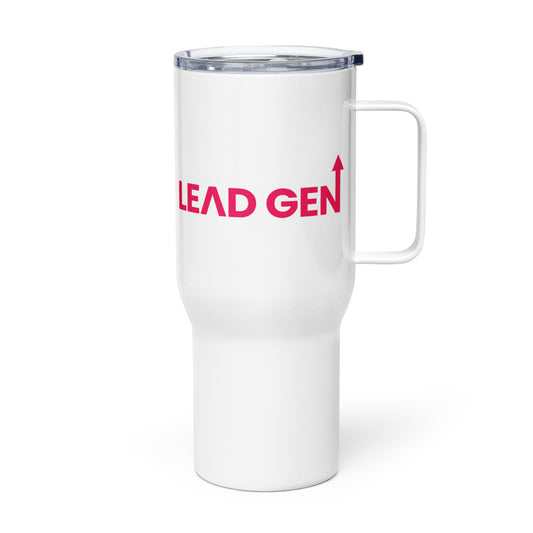 Travel mug with a handle