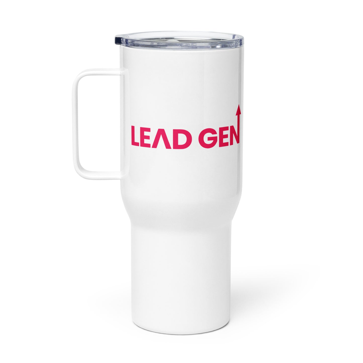 Travel mug with a handle